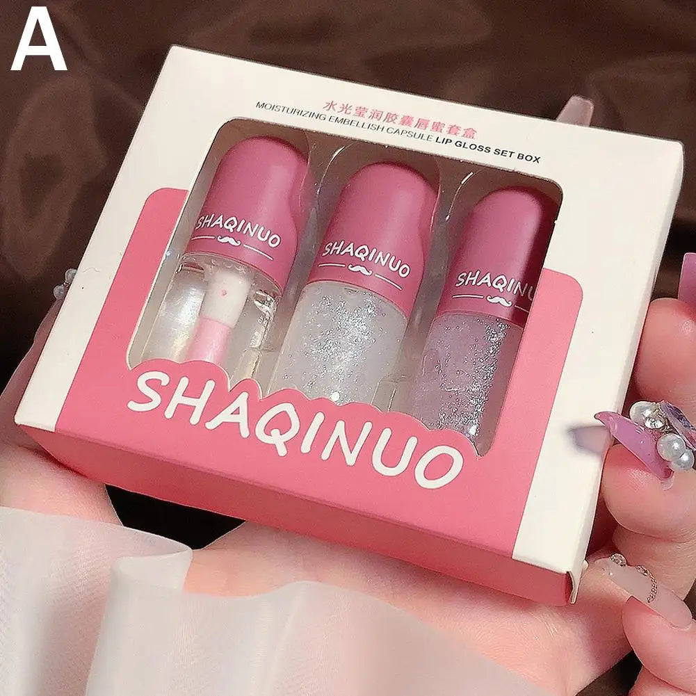 Clear Color-Changing Lip Gloss Hydrating Nourishing Lip Balm with Mirror Shine, Water-Light Formula for Plump Juicy Lips
