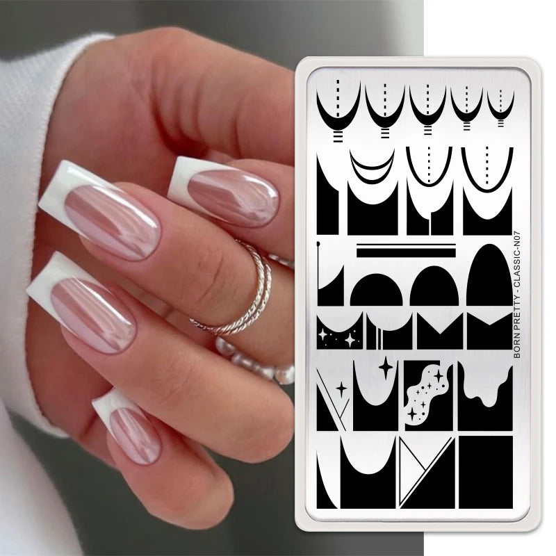 Stamping Plates Butterfly Necklace Floral Line Nail Art Templates Printing Image Manicure Tool
