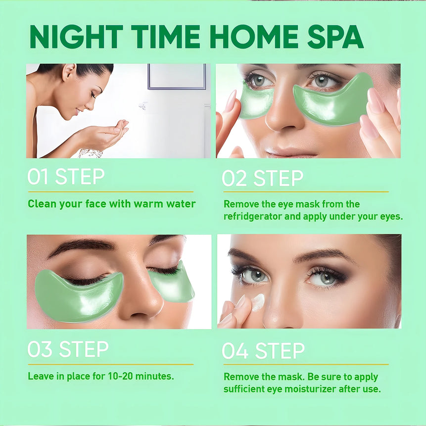 60pcs seaweed hyaluronic acid eye mask to remove dark circles collagen eye patch facial care products