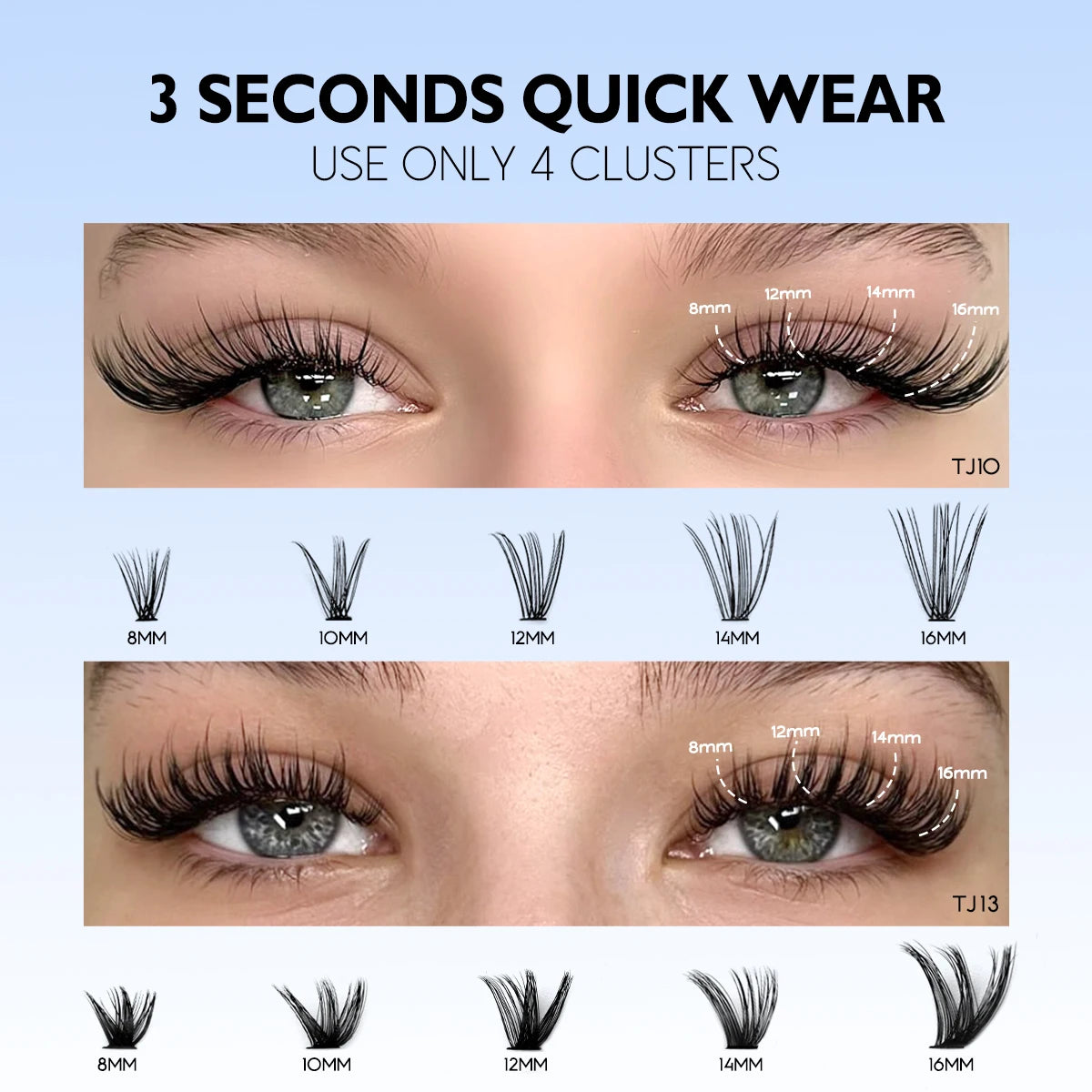 GROINNEYA DIY Lash Extension Kit Natural Volume Includes Eyelash Tweezers Bonding Glue For Salon-Quality Results at Home Makeup