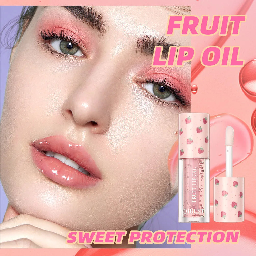 Deep Moisturizer Hydrating Lip Gloss Fruit Tasty Transparent Shiny Mirror Light and Not Greasy Lip Oil Lips Care Makeup Cosmetic