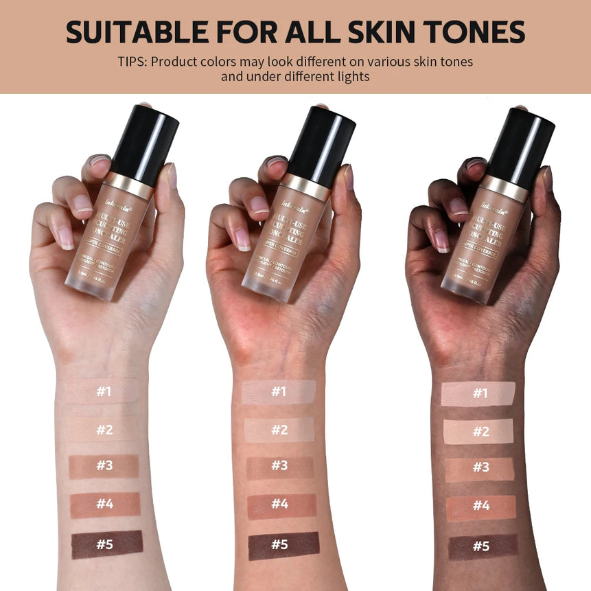 Waterproof Liquid Matte High Coverage Oil Control Circles Foundation Makeup Cosmetics