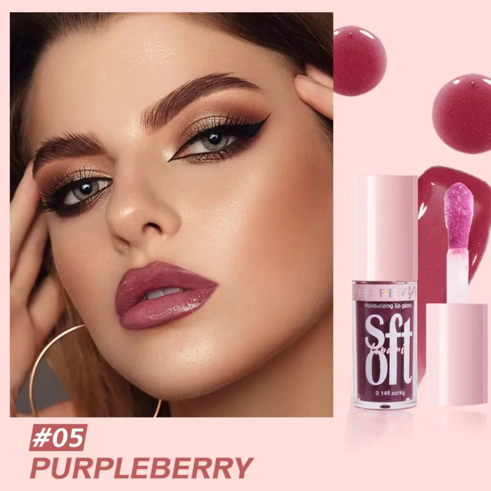 6PCS Moisturizing Lip Gloss Transparent Lip Oil Hydrating Lip Glaze Lip Plumper Hydrating Make Up Liquid Lipstick Lips Cosmetics