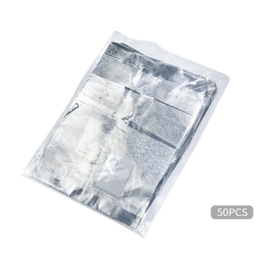 50/100Pcs Aluminium Foil Gel Nail Remover Wipes Polish Removal Soak Off Acrylic UV Gel Remover Wraps with Acetone Manicure Tools