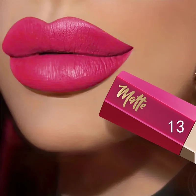Matte Liquid Lipstick, Long Lasting Waterproof Non-Stick Velvet Lip Color, Lightweight Fog Matte Lip Makeup for Women