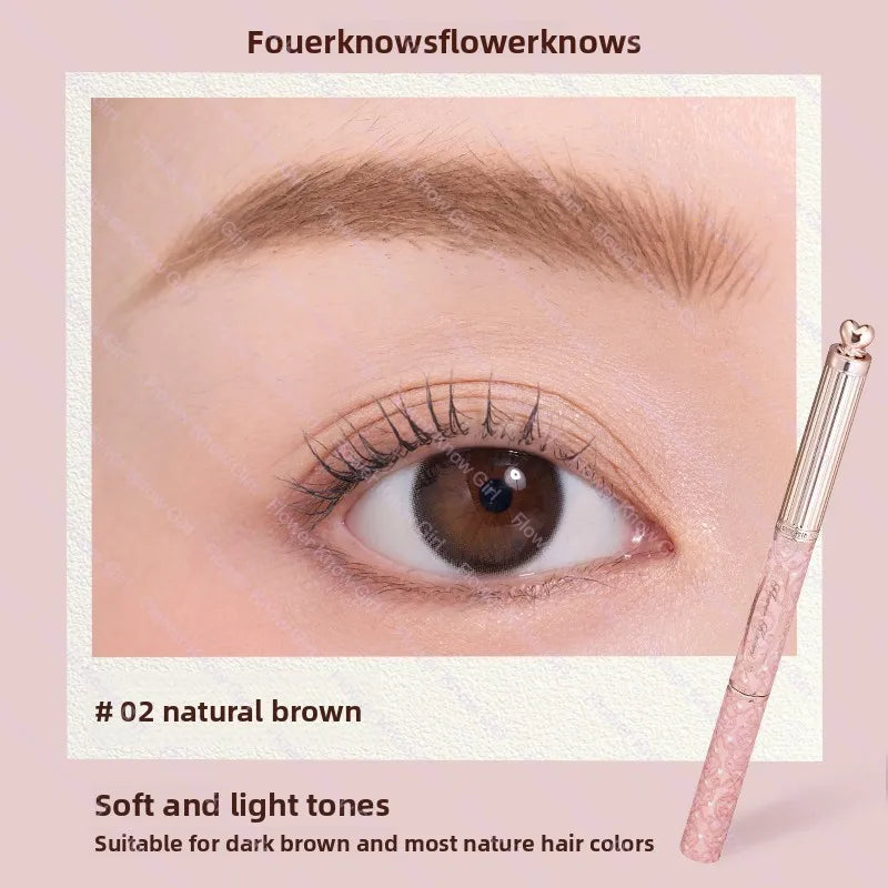 Flower Knows The Sweetie Bear Collection Waterproof natural eyebrow pencil 2-in-1 eyebrow pencil eye makeup