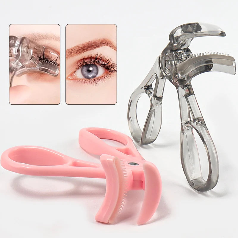 Professional Wide-angle Eyelash Curler Frameless Curling Comb Tooth Lash Curler with Refill Pad Long-lasting Shaping Lash Tools
