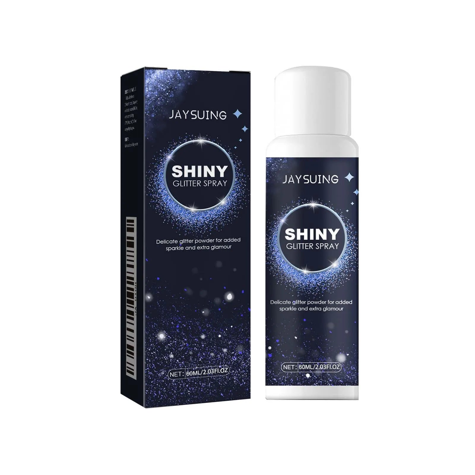 Shiny Glitter Spray Radiant Silver Glitter Spray for Hair &Body Instant Holographic Highlight Sparkling Shimmer Makeup for Party