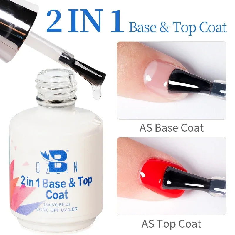 AWStorG  Fiber Rubber Base Gel For Nails UV Gel Polish Semi Permanent Repair Fix Crack Nail Rubber Base Gel Strengthener 15ml