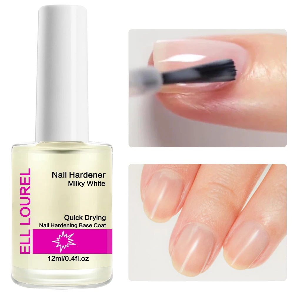 ELL LOUREL Original Formula 3 IN 1 Nail Strengthener Vitamin A,E Long Lasting Shine Nail Hardener Keratin Growth Polish Care