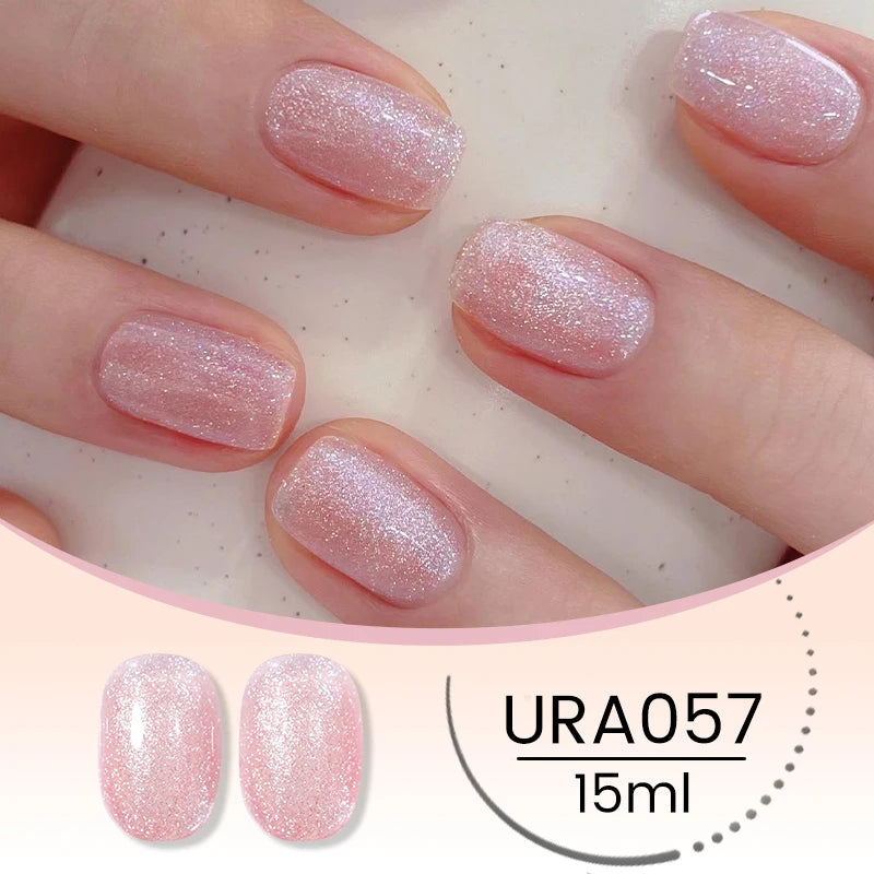 UR SUGAR 15ml Crystal Milky Jelly White Nude Gel Nail Polish Transparent Semi-permanent UV Gel Nail Art Soak Off Gel Varnish