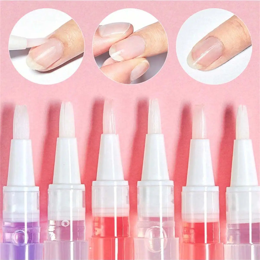 Nail Nutrition Oil Pen Nail Strengthener for Thin Nails And Growth 6 Smells Nail Treatment Cuticle Revitalizer Oil Manicure Nail