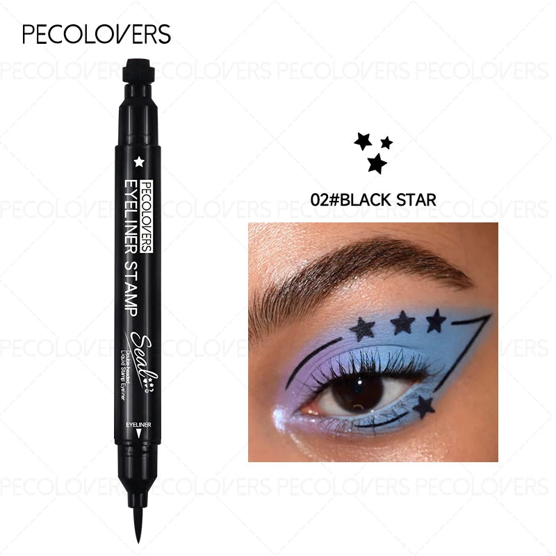 1PC Waterproof Silky Seal Eyeliner - Dual-ended, Quick-drying and Long-lasting Liquid Eyeliner, Perfect for Christmas