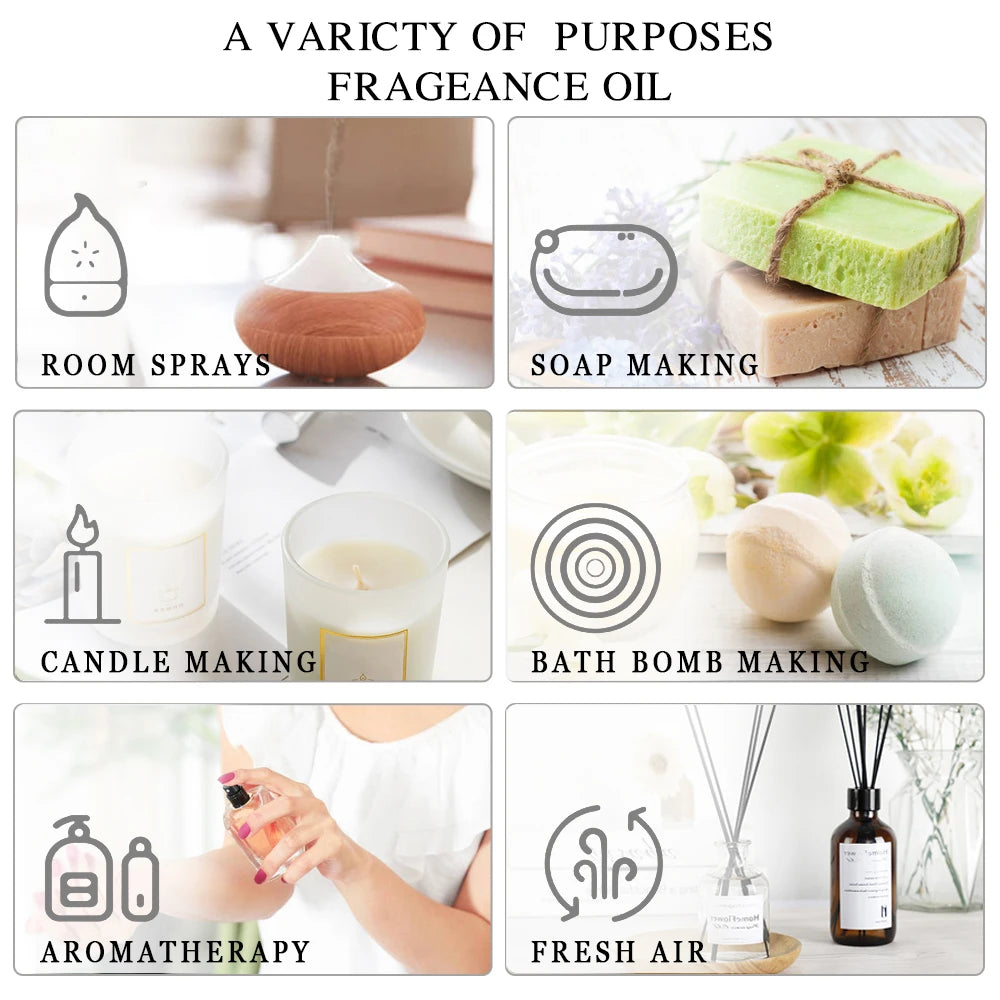 EUQEE 3PCS 10ml Pure Plant Essential Aromatherapy Oils Sandalwood Cedarwood Citronella Cinnamon Aroma for Humidifiers Diffusers