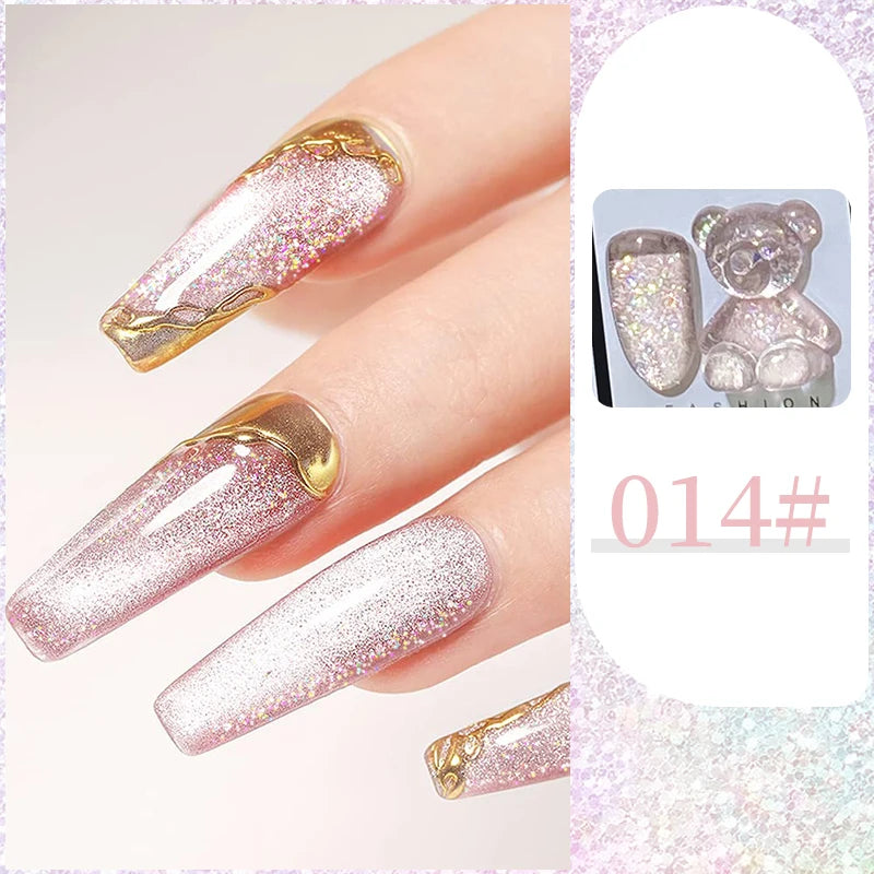 15ml Super Reflective Flash Disco Nail Gel Polish Relective Glitter Semi Permanent Nail Art Varnish For Manicures