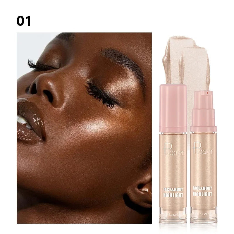 Pudaier liquid highlighter with 8 colors to choose , easy to carry, suitable for holiday dress-up and Valentine's Day date