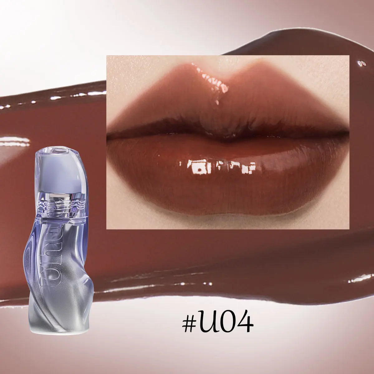 Uhue Water Gloss Mirror Lip Glaze,Lightweight & Non-Sticky,Mirror-like Shine,Plumping Effect,Glossy Brightening,Special Edition