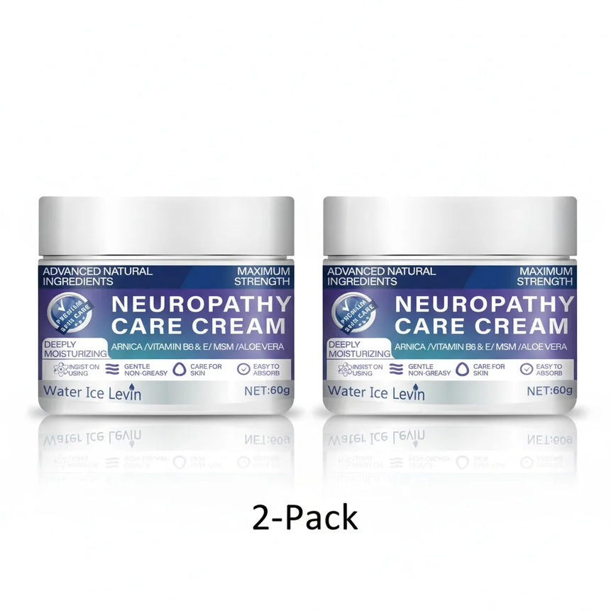 Water Ice Levin Maximum Strength Neuropathy Cream - with Natural Ingredients (Arnica, Msm, Aloe) for Intensive 72-Hour Hydration