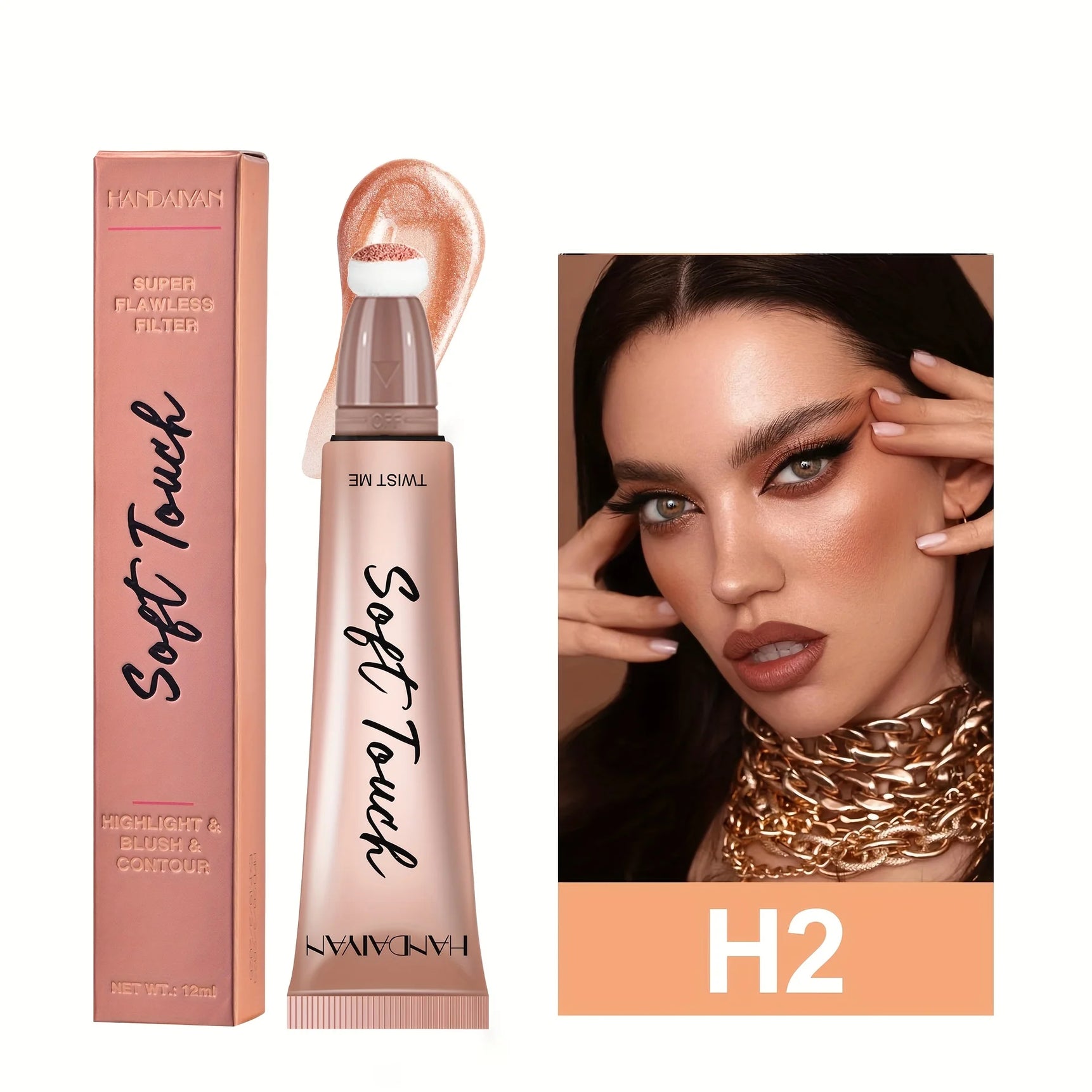 6 Colors Matte Blushers Natural Redness Highlighting Highlighter Brightening Fine Shimmer Liquid Blush Stick