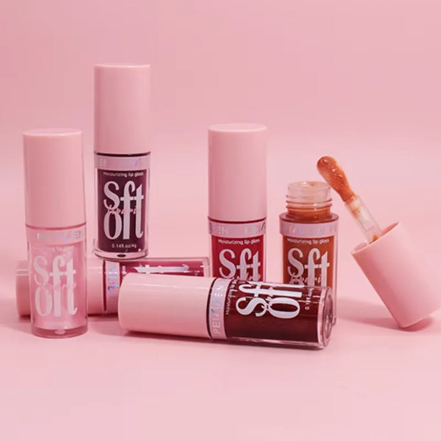 6PCS Moisturizing Lip Gloss Transparent Lip Oil Hydrating Lip Glaze Lip Plumper Hydrating Make Up Liquid Lipstick Lips Cosmetics