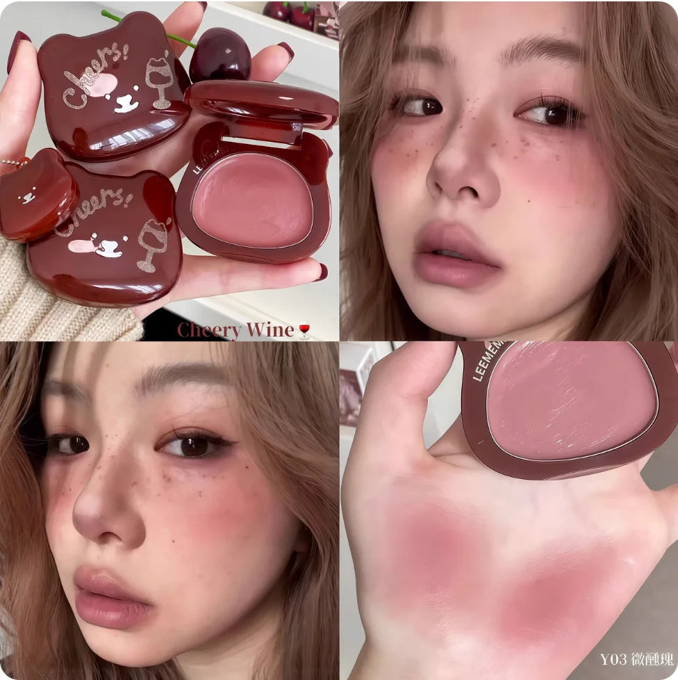 LEEMEMBER Satin Finish Multi Purpose Powder 5g Summer Edition Color Blush Monochrome Pearlescent Makeup Cosmetics