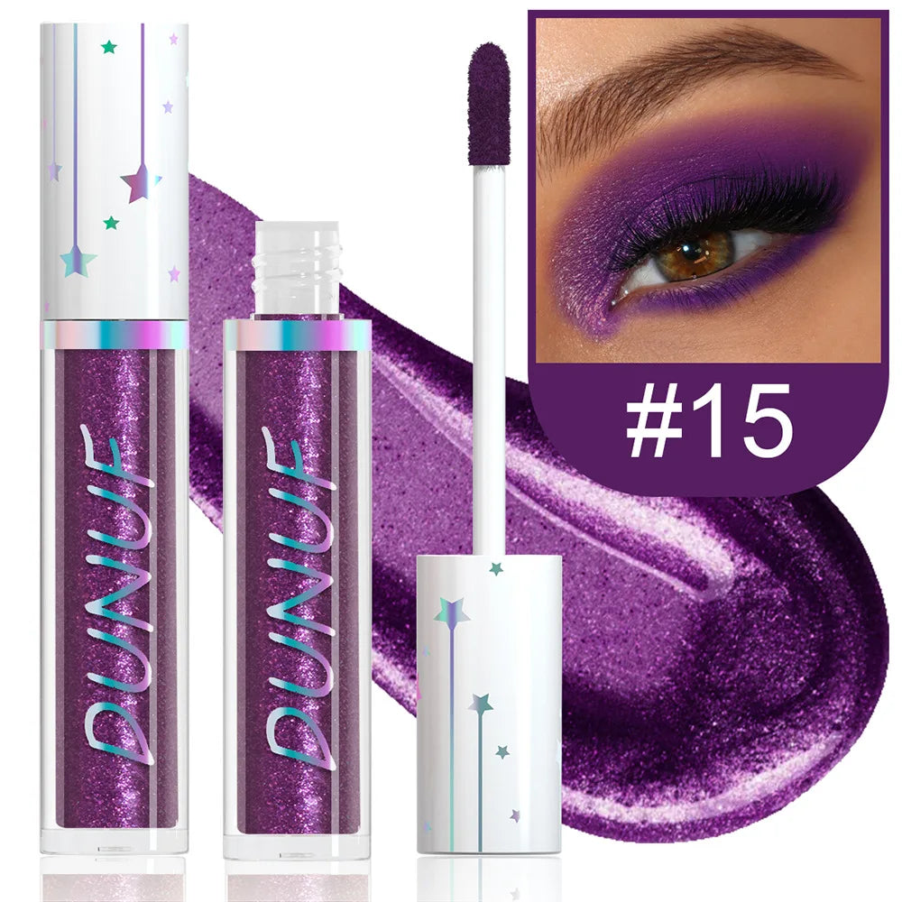 Metallic Liquid Eyeshadow Stick Brown Green Black High Gloss Pearlescent Glitter Eye Shadow Waterproof Stage Makeup Pigment