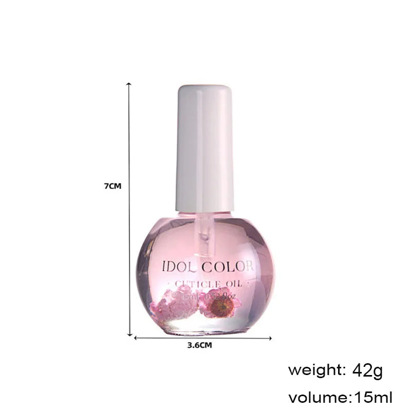 15ml Peach Nail Nutrition Oil Fruit Flower 8 Smells Nutritional Treatment Nail Cuticle Revitalizer Oil Nourish Skin -Winter Need