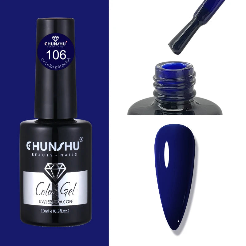 CHUNSHU 10ml Gel Nail Polish Soak Off Semi-Permanent Varnish Professional Salon UV LED Nails Art Gel No Smell All Seasons Colors