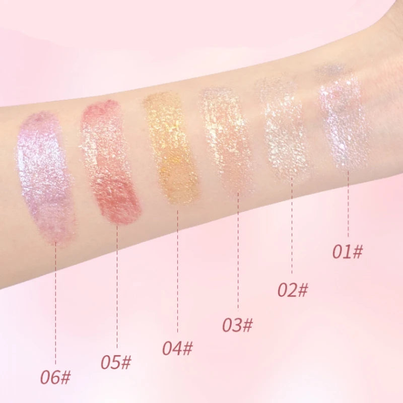 Water-Gel Eyeshadow Stick Is a Single-Swipe Makeup Highlighter Eyeshadow Stick with a Pearlescent Shimmer in Various Colors
