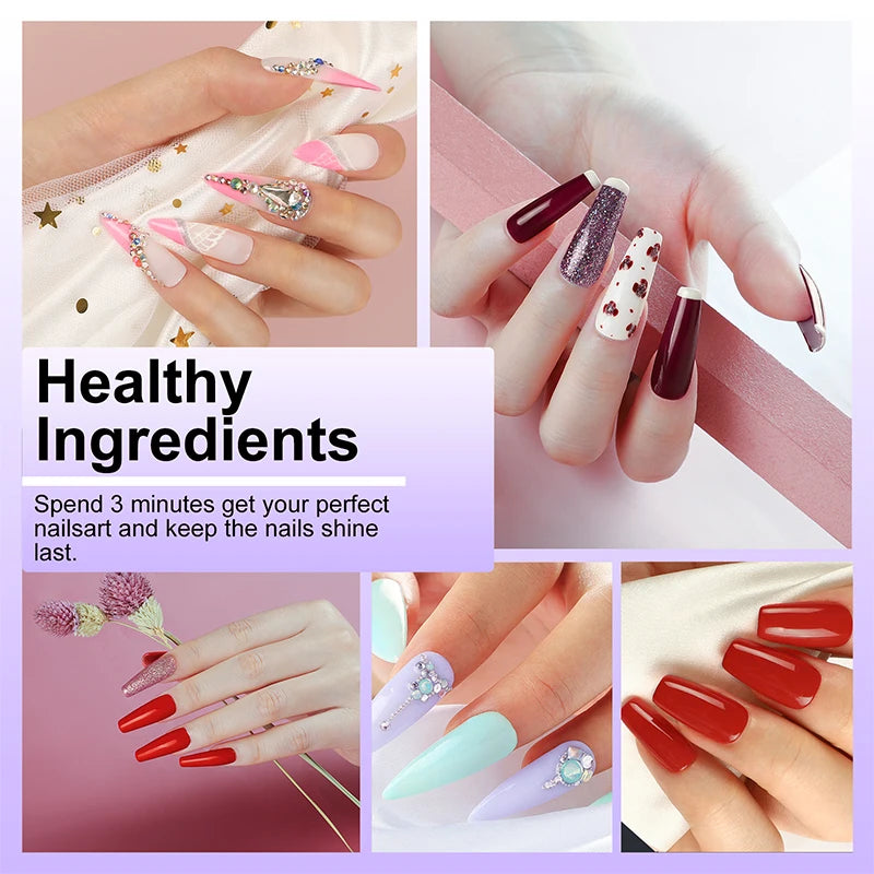 Gel Nail Polish Kit With LED Nail stove Nail Art Decorations Set Soak Off Gel Varnish Base Coat And Top Coat Manicure Tools Kit