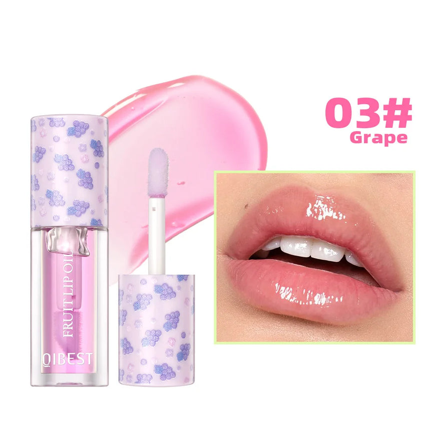 Deep Moisturizer Hydrating Lip Gloss Fruit Tasty Transparent Shiny Mirror Light and Not Greasy Lip Oil Lips Care Makeup Cosmetic