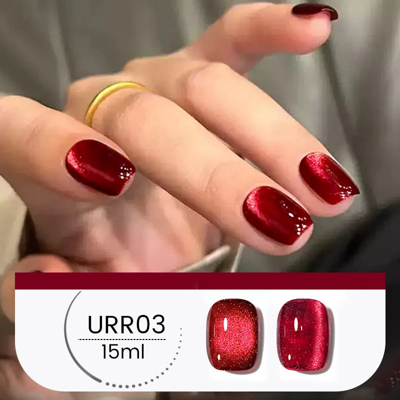 UR SUGAR 15ml Jelly Pink Cat Magnetic Gel Nail Polish Glitter ICE Soak Off Ceramic UV Gel Semi-permanent Nail Supplies Manicure