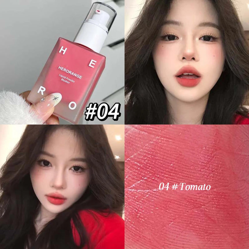 4 Colors Liquid Blush Pressed Blush Moisturizing Color Enhancing Face Eyes Lips Women's Makeup Create Rouge Blush Cream