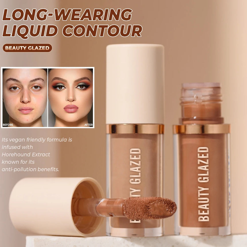BEAUTY GLAZED Liquid Contour Natural Weightless Long-wearing Smudgeproof Bronzer Face Cosmetics