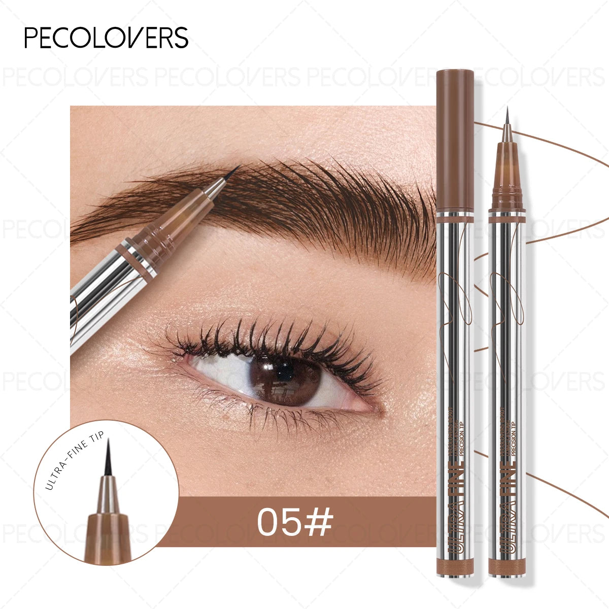 Waterproof Liquid Eyebrow Pencil 0.01mm Ultra Fine Sweat-proof Natural Eeyeliner Lying Silkworm Pen Lasting Makeup Eye Cosmetics