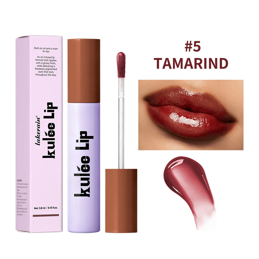 Staining Lip Oil Kulfée Lip Gloss Stain Two In One Long Lasting Deep Hydration Moisturizing Non Sticky Waterproof Lip Cosmetics