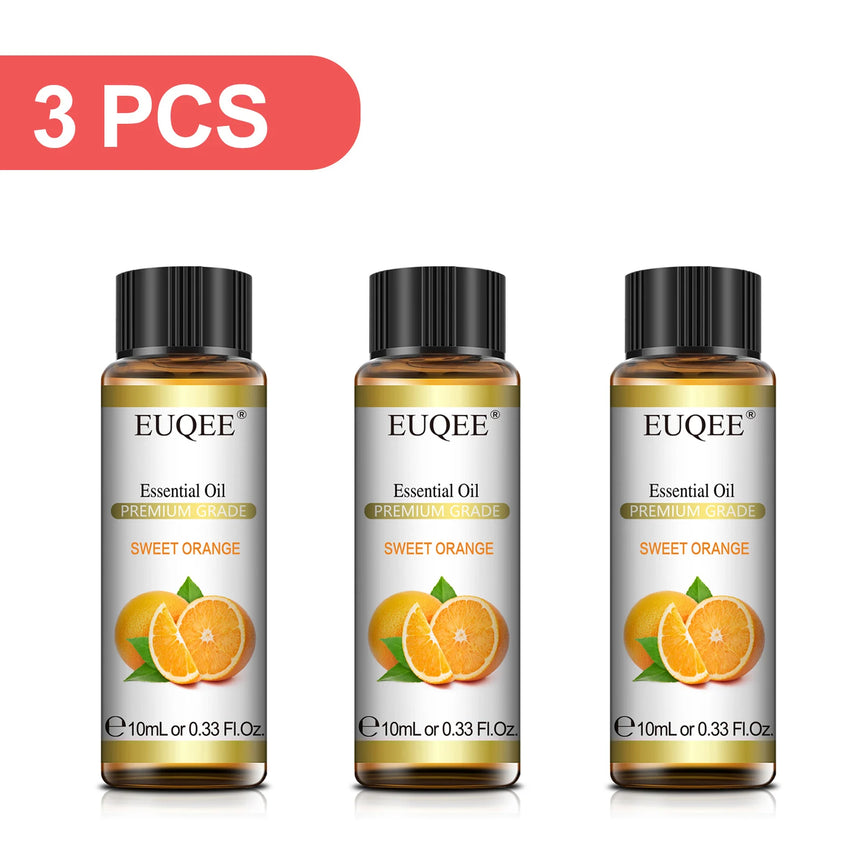 EUQEE 3PCS 10ml Pure Plant Essential Aromatherapy Oils Sandalwood Cedarwood Citronella Cinnamon Aroma for Humidifiers Diffusers