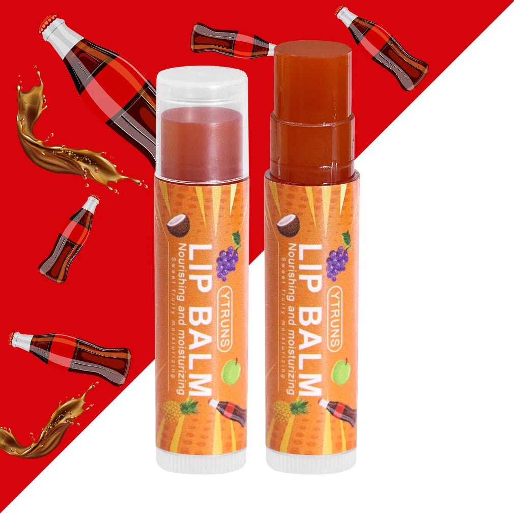 Fruit Flavour Tinted Lip Balm,  Moisturising Lip Treatment with Plant-Based Squalane, Ideal Gift for Mother's Day