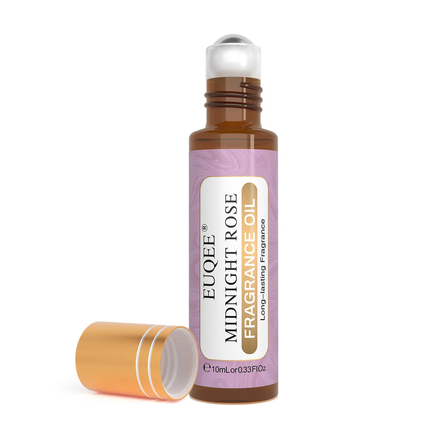 EUQEE 10ml Roll-On Fragrance Oil for Skin Sea Breeze White Musk Coconut & Vanilla Bubble Gum Green Tea Long Lasting Scent