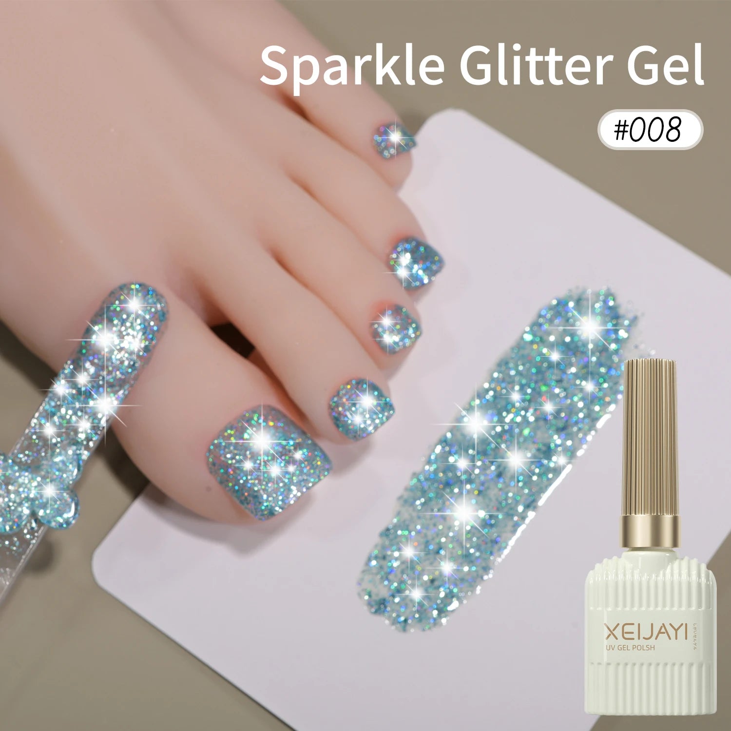 1/ 10pcs 15ML Glitter Silver Color Nail Gel Polish Semi-permanent Varnish Soak Off Nail Art  UV LED Gel Manicure For Summer
