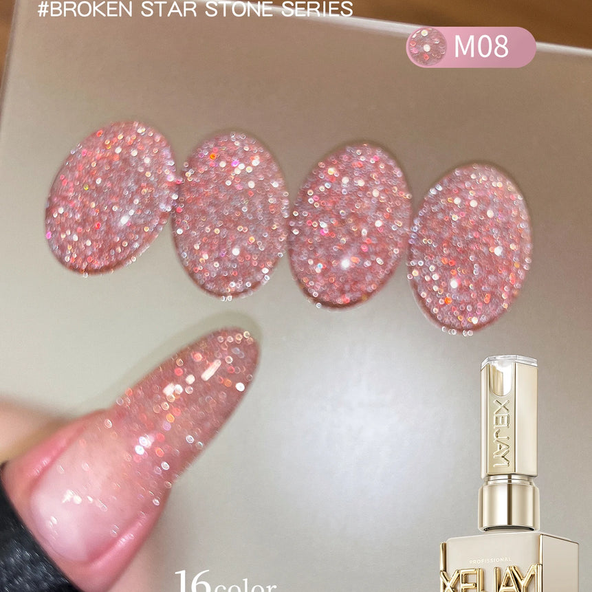 Diamond Glitter Nail Art 16 Colors 15ml Gel Nail Polish Soaking UV LED Nail Gel Salon Female Nail Art Tools Fashion