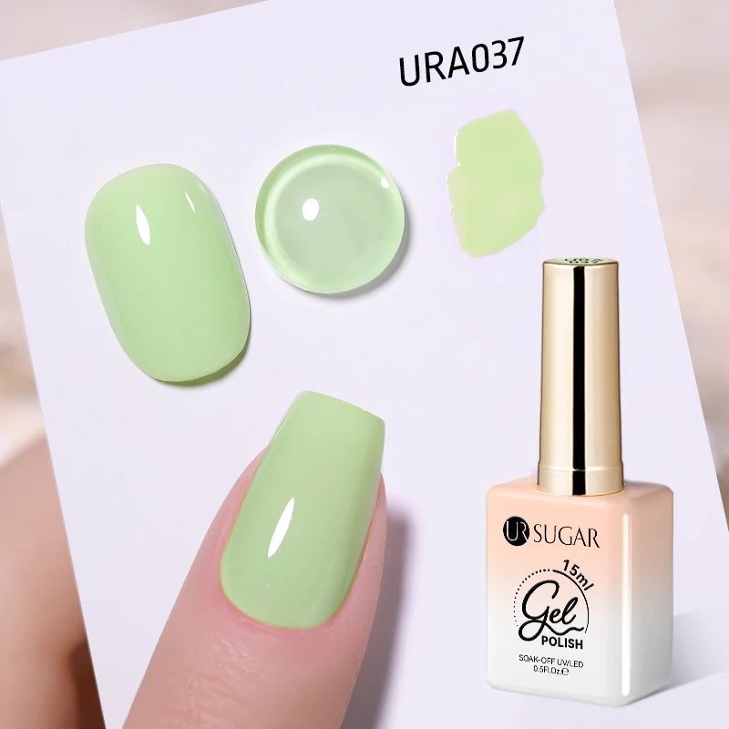 UR SUGAR 15ml No Wipe Top Base Gel Nail Gel Polish Matte Top Coat Enhancer Varnish Semi Permanent Soak Off UV LED Nail Art