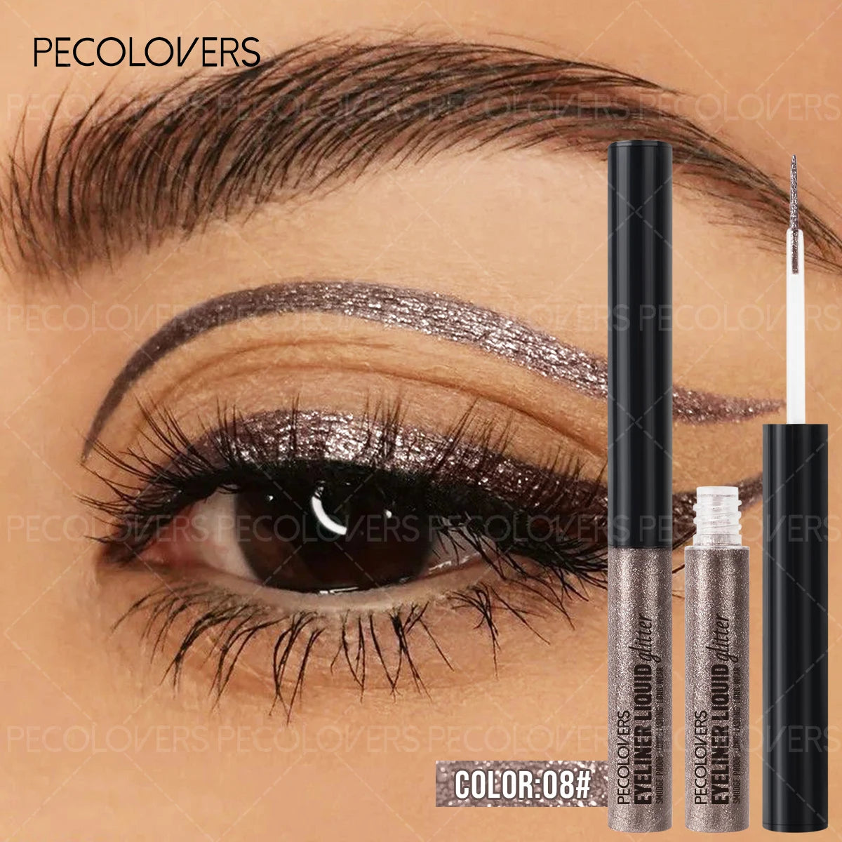 1PC Sparkling Christmas Liquid Eyeliner, Pearlescent Shimmer Liquid Eyeshadow, Waterproof, Quick-drying, Perfect for Christmas