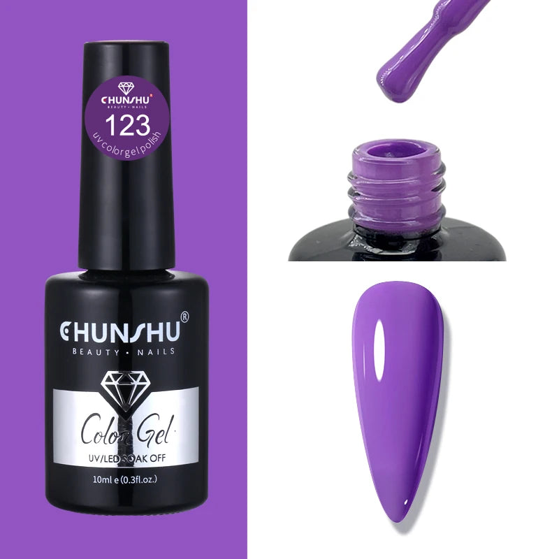 CHUNSHU 10ml Gel Nail Polish Soak Off Semi-Permanent Varnish Professional Salon UV LED Nails Art Gel No Smell All Seasons Colors
