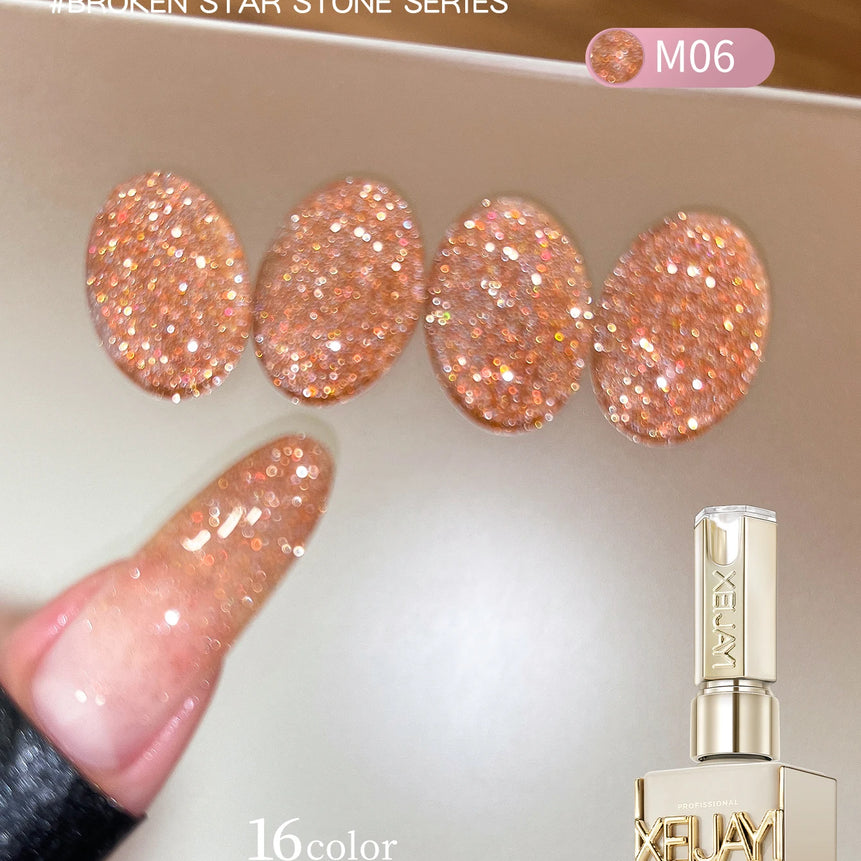 Diamond Glitter Nail Art 16 Colors 15ml Gel Nail Polish Soaking UV LED Nail Gel Salon Female Nail Art Tools Fashion