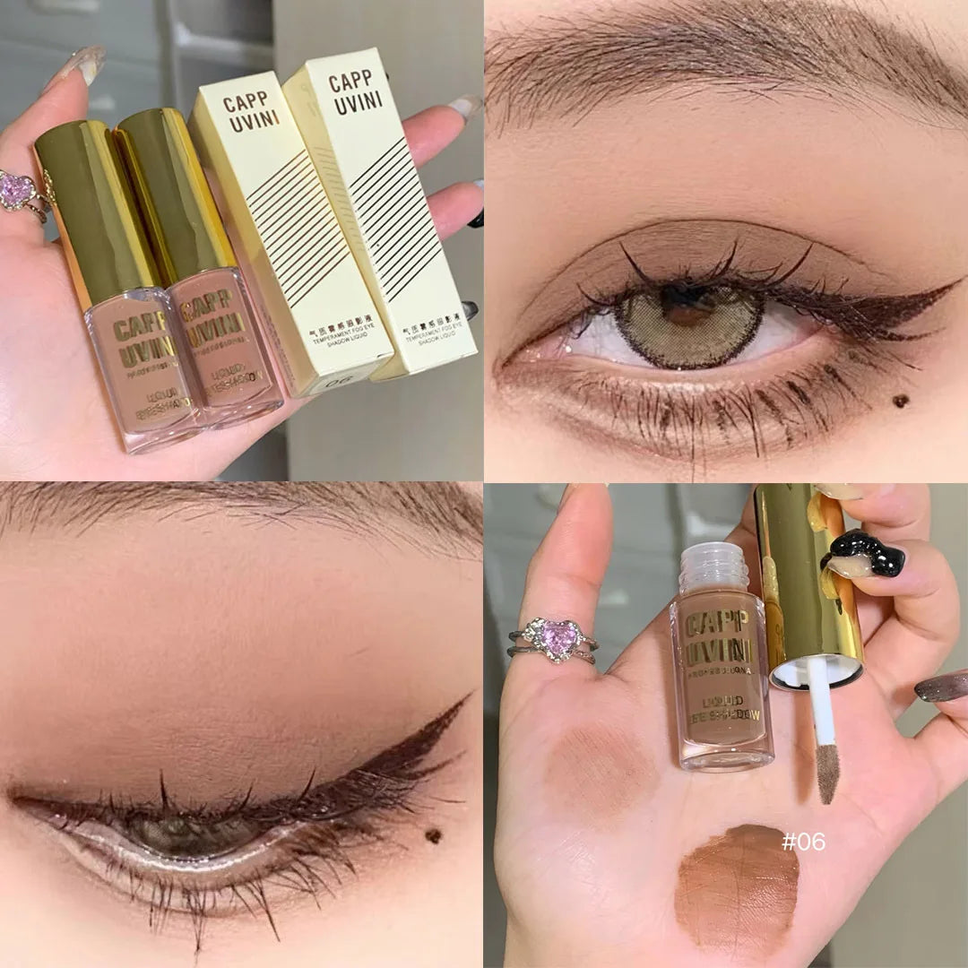 Glitter Liquid Eyeshadows 7 Colors Contour Makeup Lasting Matte Natural Cheek Contour Blush Pigment Milk Coffee Shadow Cosmetics