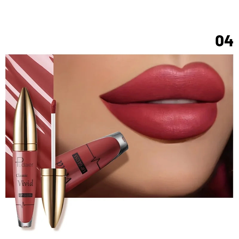 Velvet Matte Red Lipstick, Long Lasting Waterproof Moisturizing Formula, Non-Stick Lip Color for All Skin Tones