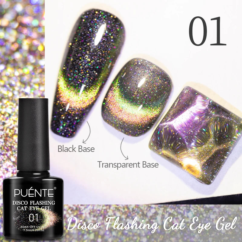 PUENTE Sparkle Platinum Gel Nail Polish 5ML Shiny Gold Silver Glitter Painting Gel Drawing Semi Permanent Varnish For Manicure