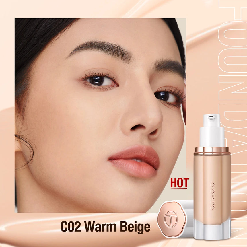 30ml Liquid Foundation Cream, Full Coverage, SPF30, Waterproof, Long-Lasting Matte Base Makeup