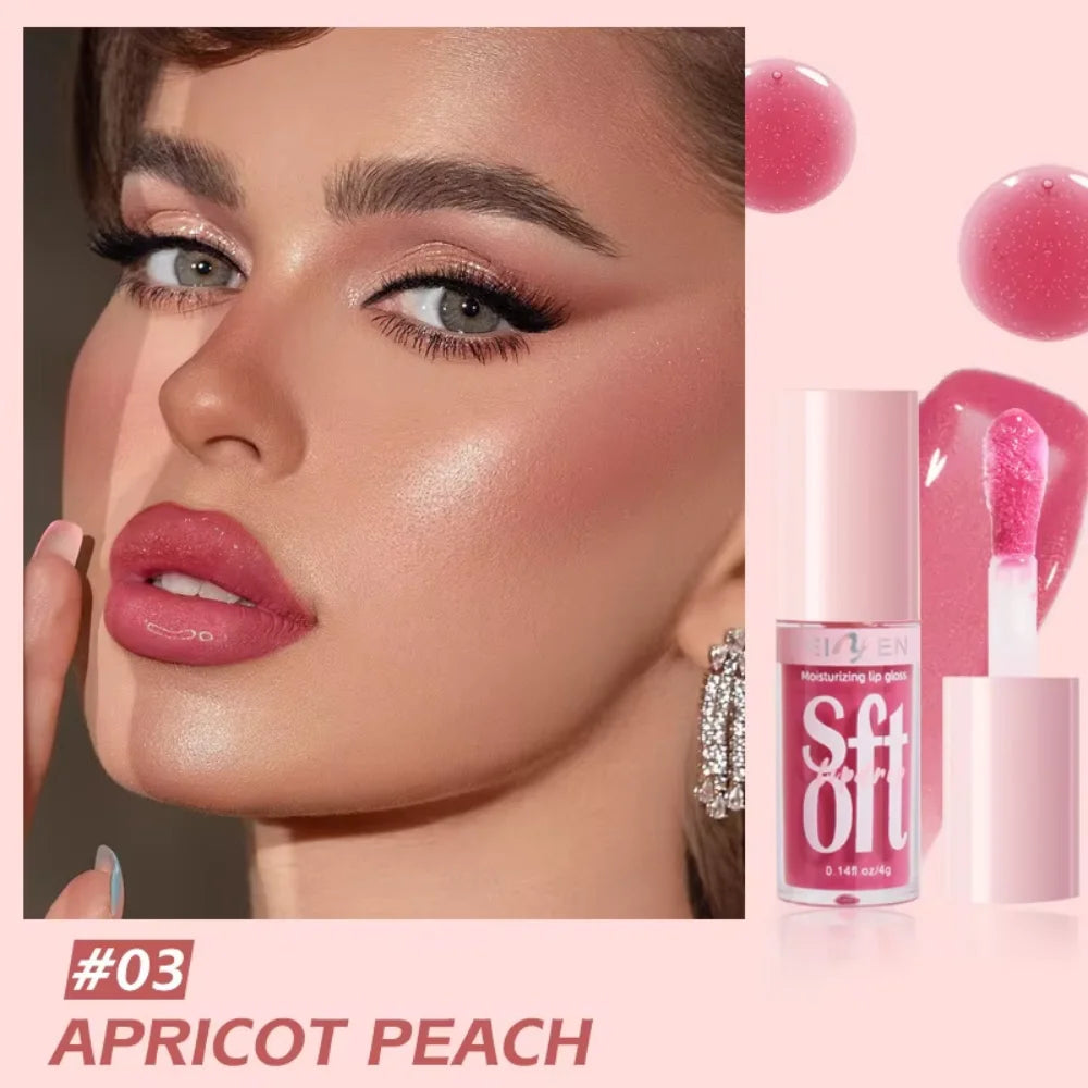 6PCS Moisturizing Lip Gloss Transparent Lip Oil Hydrating Lip Glaze Lip Plumper Hydrating Make Up Liquid Lipstick Lips Cosmetics